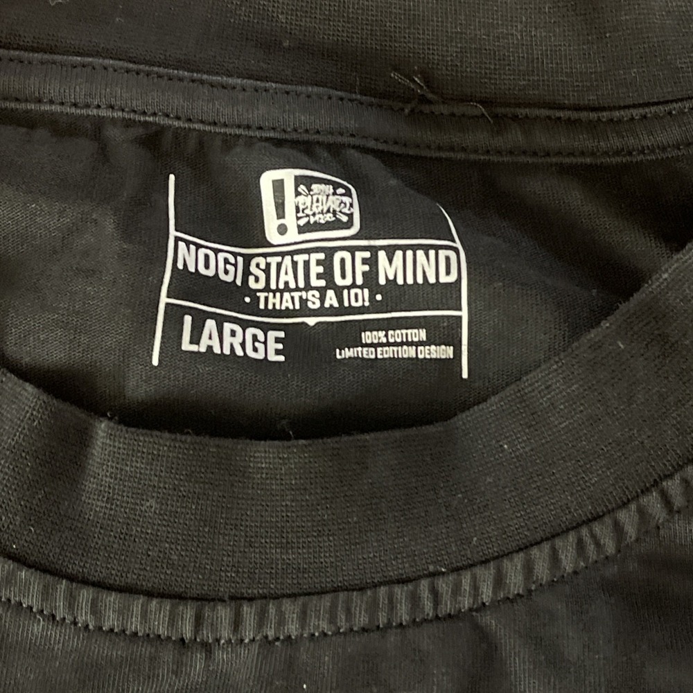 Nogi State Of Mind Jiu Jitsu Wear Men Tshirt Size L Black - Picture 8 of 13